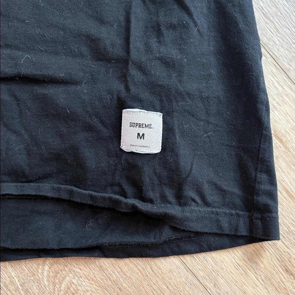 Supreme Intarsia Script Black Tee - image 4